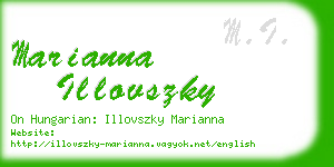 marianna illovszky business card